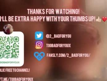 2badforyou — Chaturbate recorded stream image, 15.04.2026 11:10